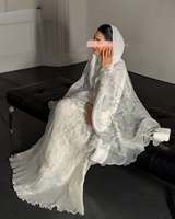 Kaftan élégant 2026, robe de soirée en organza imprimé brillant, mode musulmane de luxe, robe de soirée pour femmes, robe de club, abaya islamique quotidienne de Dubaï