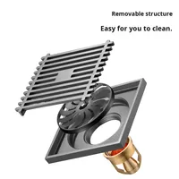 Filtre désodorisant tout en cuivre pour drain de sol, lévitation magnétique, design moderne et simple, salle de bain, douche, grande capacité