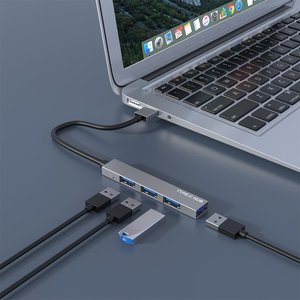Chất lượng cao nhôm <span class=keywords><strong>USB</strong></span> <span class=keywords><strong>2.0</strong></span> Loại C-Port <span class=keywords><strong>Hub</strong></span> nhà máy giá bán buôn Thiết kế mỏng trong kho - Product Image 4