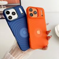 Coque de téléphone antichoc QY en TPU translucide coloré, style Ins, finition pulvérisée, motif ondulé pour 18/18 Pro/18 Pro Max