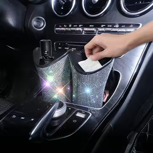 Diamante di cristallo portaombrelli per auto Organizer Barrel auto appendiabiti per bottiglie d'acqua Bling accessori per auto da donna - Product Image 1