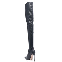 Femmes grande taille Baddie noir blanc vert talon aiguille Legging bottes sur le genou Stretch cuisse chaussette hiver automne botte