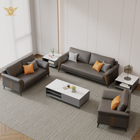 Canapé sectionnel moderne minimaliste en tissu et cuir, style nordique italien populaire, OEM