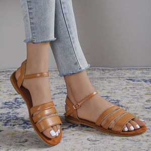 Sandalias Planas De 2 Colores Para Mujer Azul Klein - Product Image 6