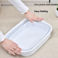 Panier à linge pliable écologique, nouveau design 2026 : Panier à linge peu encombrant en PP+TPE avec couvercle sécurisé et poignée robuste pour le rangement domestique