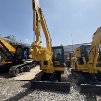Miniexcavadora Komatsu PC56 Usada de 5.6 Toneladas, de Alta Resistencia, con Martillo Hidráulico, de Segunda Mano, en Venta, Disponible en Stock