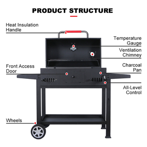 <span class=keywords><strong>Parrilla</strong></span> de <span class=keywords><strong>barbacoa</strong></span> para exteriores personalizada del fabricante Gexiang <span class=keywords><strong>con</strong></span> mango giratorio, placa de carbono de elevación controlada - Product Image 3