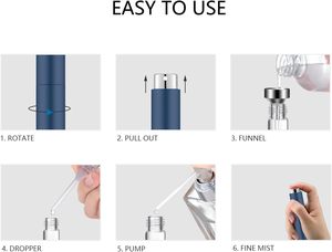 Flacon pulvérisateur de parfum en aluminium 5ml/8ml/10ml/15ml/20ml/25ml/30ml avec pompe et surface gravée à l'acide – Grande Vente - Product Image 3