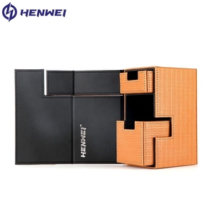 Custom Board Game Set Storage Pokemon Trading Yugioh Tarot Playing Holder Jogo Case Leather Decks Cards Box