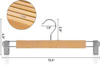 En gros Percha De Pinzas Cintres à pinces pour pantalons avec pinces réglables pour jeans Cintre en bois