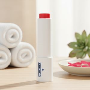 Glutanex <b>Lip</b> Glow Balm Scarlet repair fragrance free bold tint color balm relaxing smooth smooth dermatologist tested advanced - Product Image 3