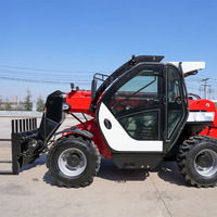 Chariot télescopique robuste, capacité de charge maximale de 2500 kg, hauteur de levage de 5900 mm, pour la manutention des matériaux dans les mines et les carrières