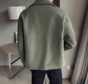 Hợp Thời Trang Thương Hiệu Mùa Thu Mùa Đông Người Đàn Ông Mới Của Cắt Áo Khoác Phong Cách Hàn Quốc Thời Trang Giản Dị Áo Khoác Ấm Net Phiên Bản Màu Đỏ Cho Nam Giới - Product Image 4