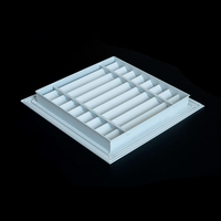 Diffuseur d'air carré à 4 voies pour la ventilation murale décorative, vente chaude, pour la climatisation, l'alimentation en air au plafond, grille de ventilation