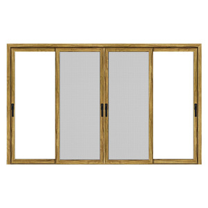 <span class=keywords><strong>Puertas</strong></span> Batientes de Perfil de Aluminio, Puerta Mosquitera de Aluminio con Pantalla de Seguridad Hermética - Product Image 2