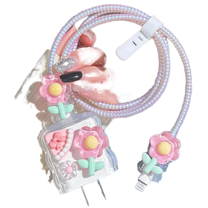 Copertura di <span class=keywords><strong>protezione</strong></span> del caricatore in Silicone 3D fiore rosa per <span class=keywords><strong>iPhone</strong></span> 15 14 <span class=keywords><strong>13</strong></span> <span class=keywords><strong>Pro</strong></span> Max 18W/20W 2025 nuova <span class=keywords><strong>protezione</strong></span> della linea dati - Product Image 1