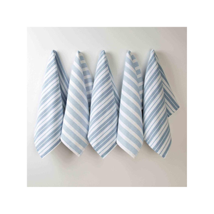 Budget Friendly Durable 100% Cotton Embroidered <b>Blue</b> Kitchen Towels Biodegradable Quick Dry Perfect for Busy Kitchens and Reuse - Product Image 6