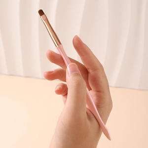 Ensemble de pinceaux à ongles en forme de queue de poisson rose irisé portable pour la peinture au gel, gel UV, manucure en salon - Product Image 5