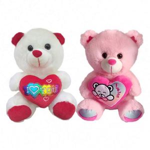 Christmas Teddy <b>Bear</b> Reversible Plushie <b>Cute</b> Style Love Heart Custom Stuffed Animal Toys Valentine's Day Gift Nylon Super Soft - Product Image 5
