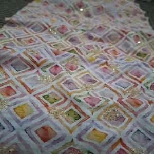 Tela de Algodón Cambray con Estampado Étnico Digital de Primera Calidad, con Bordado, para Confección de Prendas y Vestidos - Product Image 1