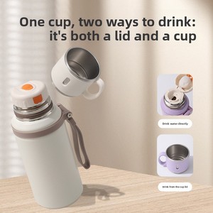 600ml Vacuum Water Bottle <strong>Tea</strong> Separation Stainless Steel <strong>Thermos</strong> Flask Portable Travel Office Car Outdoor Kids Custom Logo Gift - Product Image 4