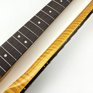 22 Frets 12 Inch Radius ST <b>Guitar</b> Neck Replacement Flame Maple ST <b>Guitar</b> Neck with RosewoodFretboard - Product Image 2