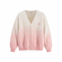 Pull en mohair personnalisé pour homme, anti-rides, automne, avec motif respirant et chaud en tricot, et logo frontal