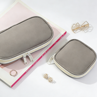 Pochette à bijoux portable 21*12CM, sac de rangement solide pour bracelets et colliers, emballage pour boucles d'oreilles, cadeaux pour femme et fille en voyage