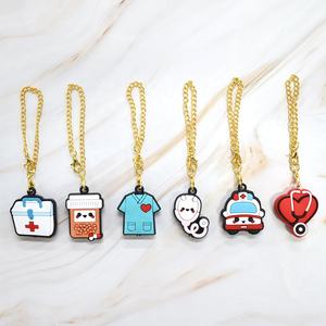 ชุดทางการแพทย์ชุดถ้วยแก้วจี้หลอดเครื่องประดับเสน่ห์กล่องยาพยาบาลเครื่องแบบพยาบาลแก้วเสน่ห์ - Product Image 2