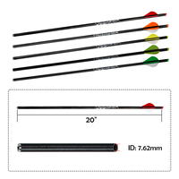 Flèches en carbone pur haute précision pour arbalètes, diamètre extérieur 8,8 mm, 20/22 pouces, en acier |   Chasse en plein air durable avec arc et flèches |   Plastique personnalisable