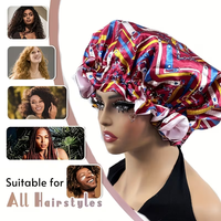 Bonnet de nuit réversible en gros, personnalisé, grande taille, double couche, toucher soyeux, imprimé bohème, doublure satinée