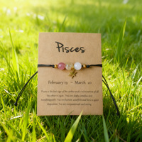 Bracelet en acier inoxydable avec pendentif en pierres naturelles réglable plaqué or 18 carats fait à la main, anti-ternissement, signe du zodiaque, bijoux pour femmes