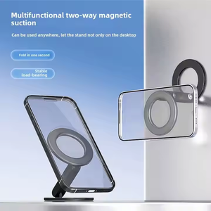 Support de téléphone magnétique pliable double face 2026 en alliage métallique compatible avec <span class=keywords><strong>iPhone</strong></span> 16, avec anneau de maintien magnétique - Product Image 3