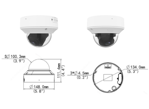 Caméra réseau dôme uniview jusqu'à 40m (131ft) prise en charge de la distance IR Micro intégré et <span class=keywords><strong>carte</strong></span> Micro <span class=keywords><strong>SD</strong></span> <span class=keywords><strong>256</strong></span> <span class=keywords><strong>G</strong></span> - Product Image 5