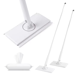 Barredora de nuevo diseño, fregonas desechables para limpieza de suelos, fregona plumero, fregona plana de cabeza seca y húmeda con Clip de fijación de tela - Product Image 1