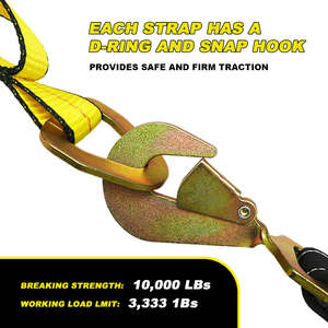 Nhiệm vụ nặng nề trục v-bridle kéo dây đeo 2 "x 4" x 6 "dây đeo Snap Hooks D Vòng <span class=keywords><strong>Polyester</strong></span> 10000lbs phá vỡ sức mạnh cho kéo cứu hộ - Product Image 4