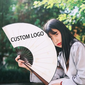 Custom New Customized Handheld Fabric Folding Fans for Promotion <b>Gift</b> Hand Fan - Product Image 1