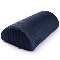 Repose-pieds ergonomique demi-lune en mousse à mémoire de forme bleu marine pour bureau, avec housse amovible et lavable – Vente en gros