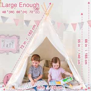 Tipy Carpa Tenda Tepee Tente de jeu pour enfants pour fête - Product Image 1