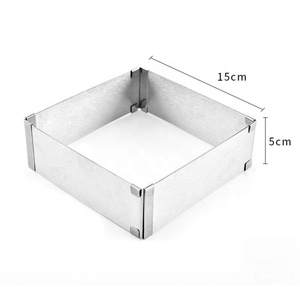 Cercles à Mousse Carrés Ajustables en Acier Inoxydable de 6 à 11 Pouces, Outil de Pâtisserie et de Cuisson, Cadre de Cuisson Carré - Product Image 2