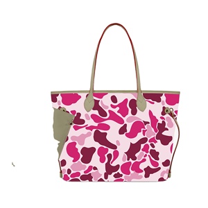2026 New HK Custom Large Capacity Madam Shoulder Bag <strong>pink</strong> Camo Print PU Leather <strong>Purse</strong> and Wallet Cloud Camo Handbags and <strong>Purses</strong> - Product Image 1