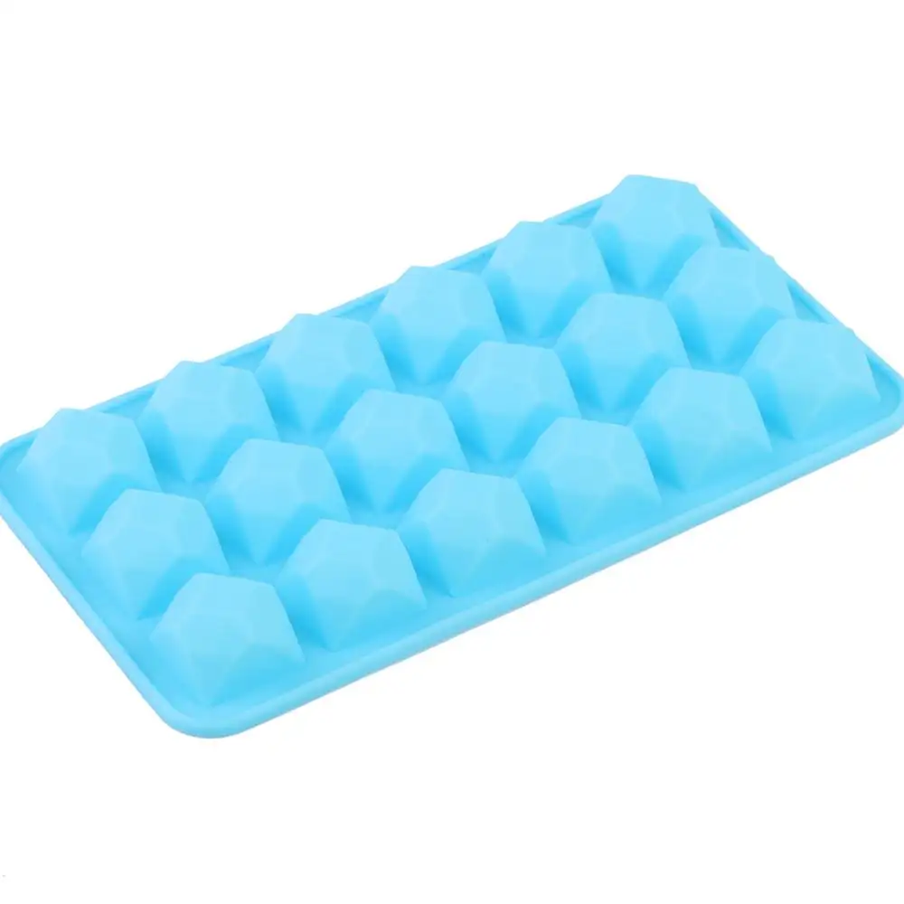 Cubo di ghiaccio in Silicone a forma di diamante, stampi per vassoi per cubetti di ghiaccio fai da te per torta di caramelle di ghiaccio budino al cioccolato stampi per whisky strumento 3D