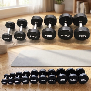 <span class=keywords><strong>Haltères</strong></span> ronds en fonte durables <span class=keywords><strong>et</strong></span> antidérapants pour l'entraînement de force <span class=keywords><strong>et</strong></span> la musculation à domicile - Product Image 1