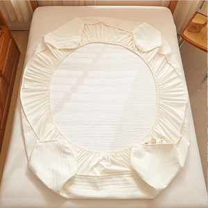 Rắn màu polyester được trang bị tấm thiết lập bao gồm gối và chống vết chống trượt sợi nhỏ nệm bảo vệ - Product Image 3