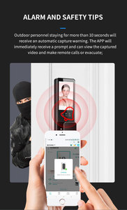 Yüksek kaliteli akıllı 3D yüz tanıma kapı kilidi Tuya App Wifi parmak izi NFC kart kod şifre akıllı kapı kilidi ev için - Product Image 6