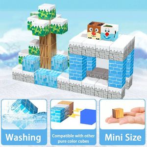 Blocs Magnétiques Version Frozen Jouets pour Filles Princesse Château STEM Jeux Sensoriels pour Enfants Jouets pour Tout-Petits Cadeaux d'Anniversaire de Noël - Product Image 5