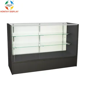 Display Showcase With Lights Full Vision Wooden Showcase For Retail Shop Cheap Glass Display Cabinet Cheap Smoke Shop Showcase