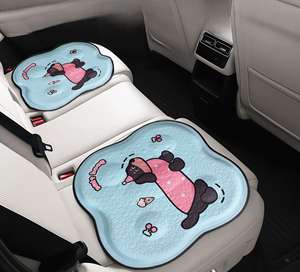 Cojín de gel transpirable de verano <span class=keywords><strong>con</strong></span> diseño de dibujos animados para asiento de coche, cojín de seda helada para silla de oficina, almohadilla de gel transpirable universal para coche - Product Image 1