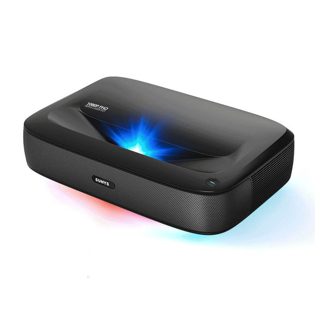 Yinzam H2 Mini 1080P Native UST Triple Laser Video Projector, 4K MAX High Lumens MEMC 3D Android GTV Home Cinema Video Projector