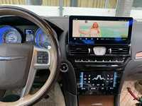 Haut 12.3 "écran + bas 9.66" lecteur stéréo DVD de voiture à panneau ca pour Chrysler 300C 2011-2014 2015-2022 avec Navigation GPS de voiture